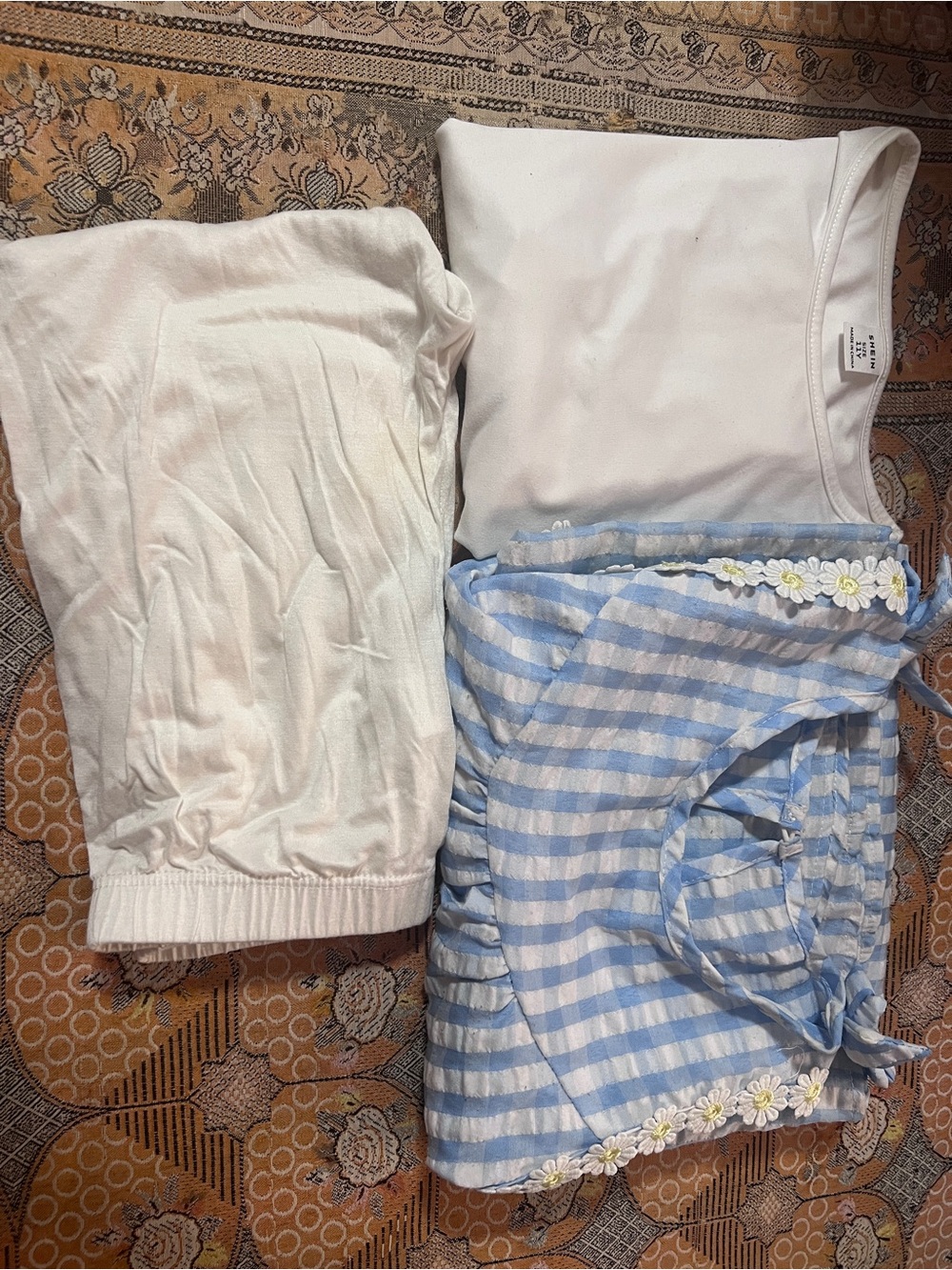 3 pc cotton dress, legging and shirt girls size 11